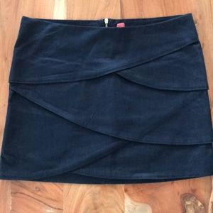 Eight sixty paneled chambray skirt
